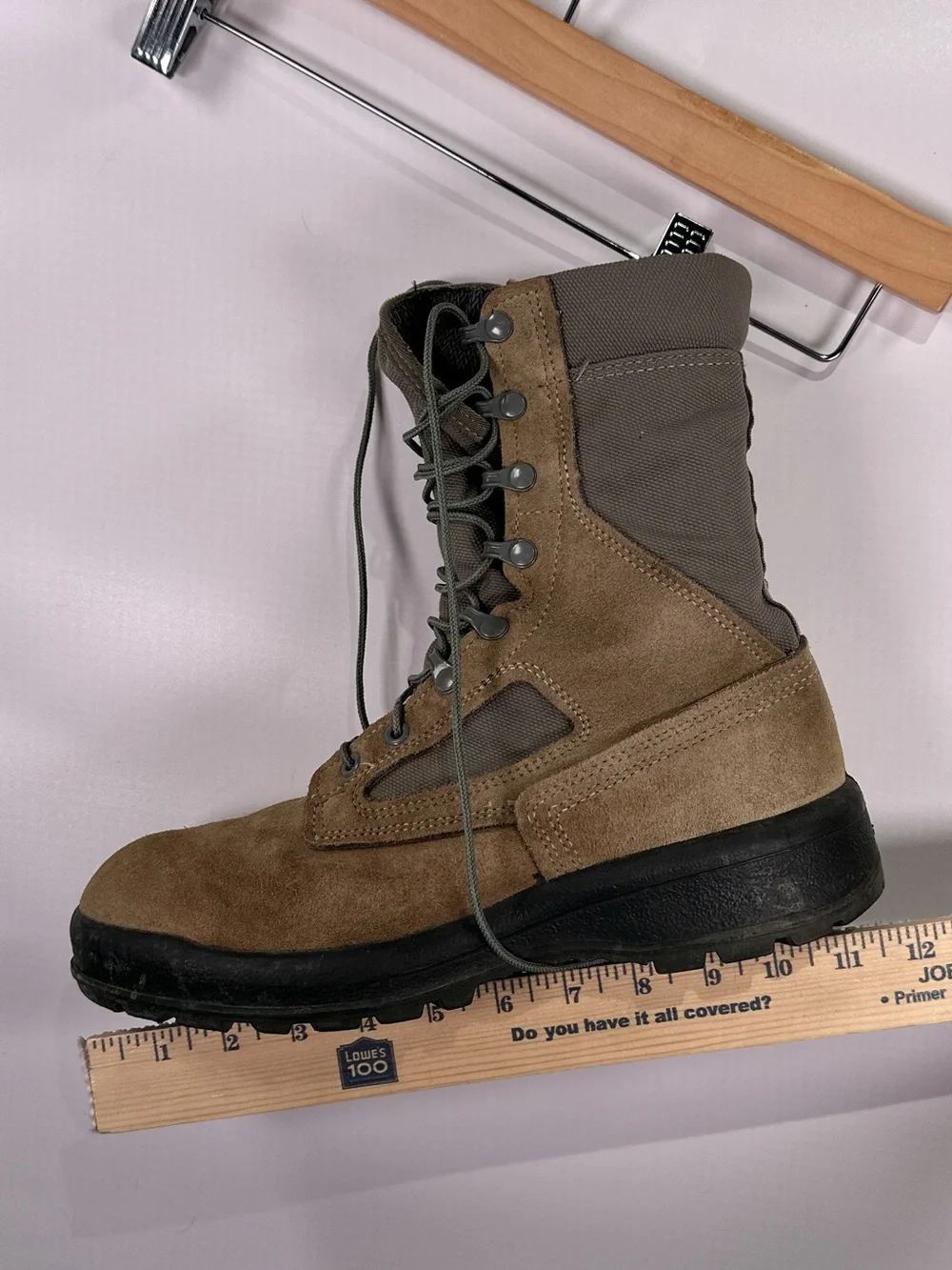 Belleville AFTW Safe To Fly Gore-Tex Suede Combat Boots Tan Green 8.5 W